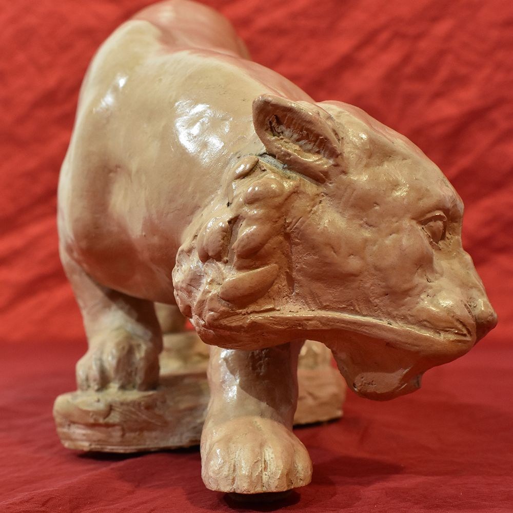 STTE50 art deco sculpture panther  lion earthenware statue XX century.jpg